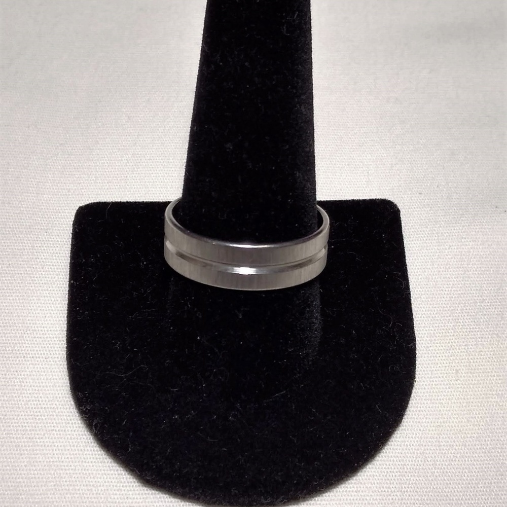 💥SILVER ETCHED BEVELED-EDGE FASHION RING💥